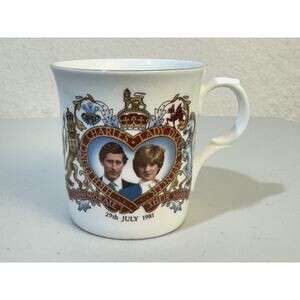 Prince Charles & Lady Diana Commemorative Marriage Coffee Mug England July 1981